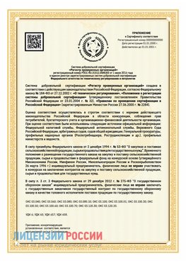 Приложение к сертификату для ИП Ступино Сертификат СТО 03.080.02033720.1-2020